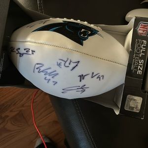 signed panthers football by gram gano and dj moore